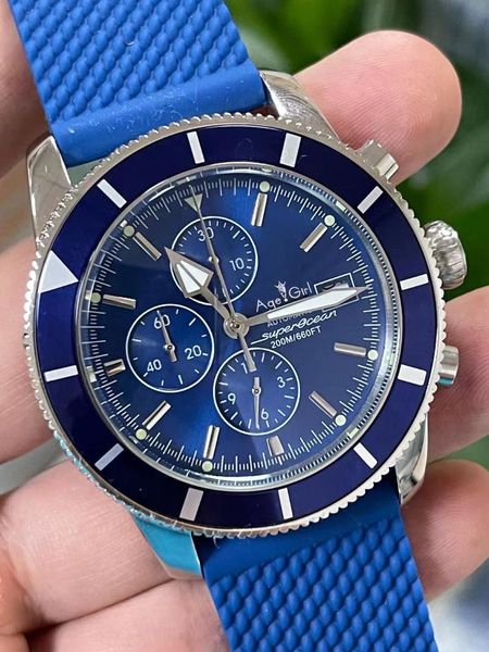 wristwatches luxury black blue rubber superocean silver mens watch sapphire ceramic bezel quartz chronograph stainless steel date watches, Slivery;brown
wristwatches luxury black blue rubber superocean silver mens watch sapphire ceramic bezel quartz chronograph stainless steel date watches, Slivery;brown