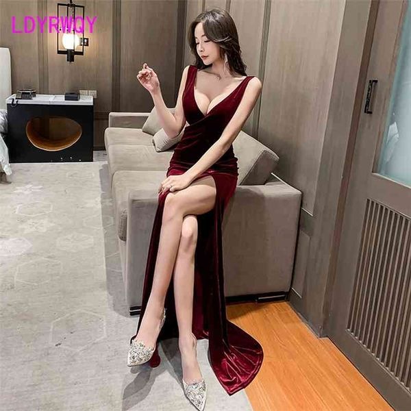 night low-cut waist open split temperament dress zippers sleeveless floor-length 210416, Black;gray
night low-cut waist open split temperament dress zippers sleeveless floor-length 210416, Black;gray