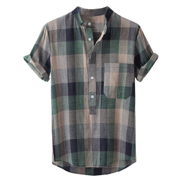 men's casual shirts feitong summer plaid gray shirt lapel multi pocket short sleeve slim fit pullover plus asian size, White;black
men's casual shirts feitong summer plaid gray shirt lapel multi pocket short sleeve slim fit pullover plus asian size, White;black