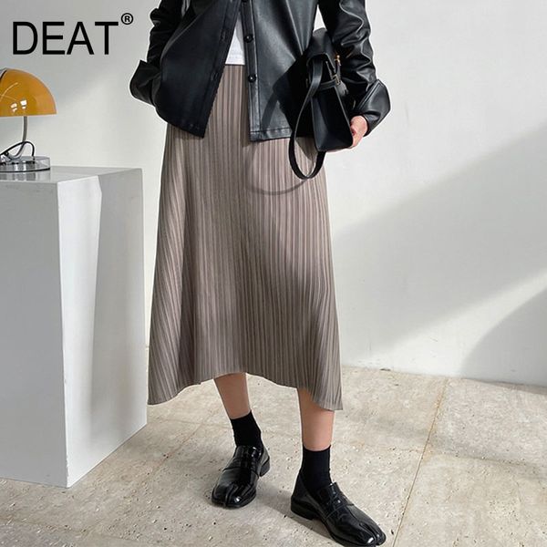 high elastic waist half-body light yellow asymmetric mid calf pleated skirt women fashion tide spring autumn gx342 210421, Black
high elastic waist half-body light yellow asymmetric mid calf pleated skirt women fashion tide spring autumn gx342 210421, Black