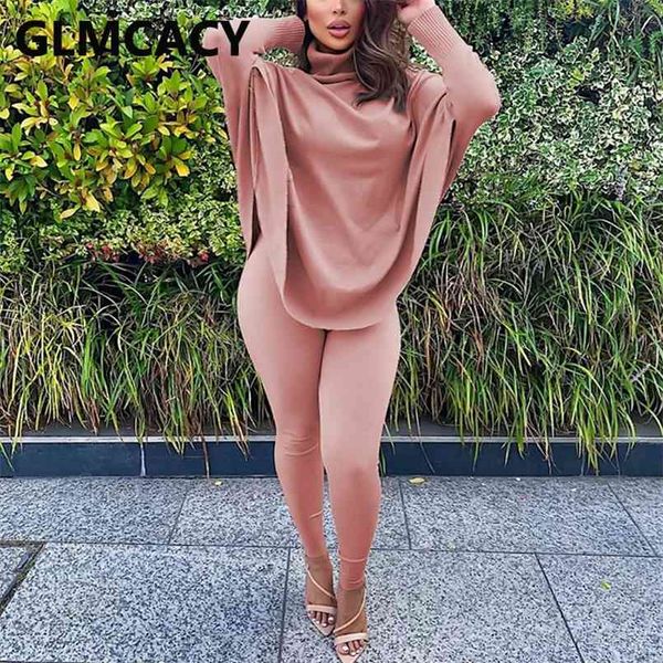 women two piece classy suits batwing sleeve turtleneck & skinny pants set 210819, White
women two piece classy suits batwing sleeve turtleneck & skinny pants set 210819, White