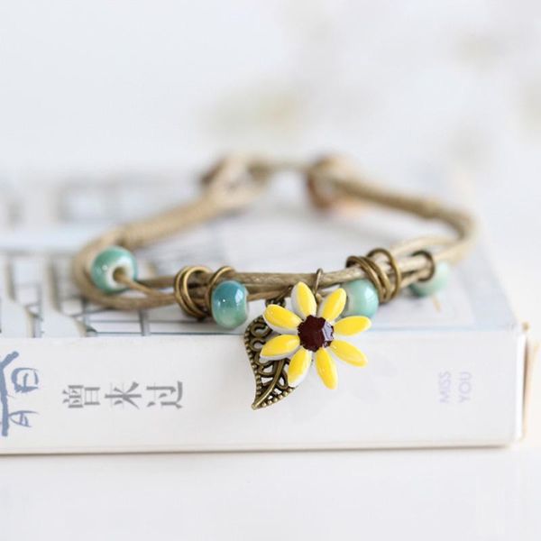 charm bracelets shangquan women's hand made flower leaf ceramic fashion diy bracelet for woman girl jewelery wholesale ylc574, Golden;silver
charm bracelets shangquan women's hand made flower leaf ceramic fashion diy bracelet for woman girl jewelery wholesale ylc574, Golden;silver