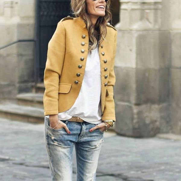 women's jackets women lady long sleeve buttons solid color suit coat for autumn winter party xin- s6oh, Black;brown
women's jackets women lady long sleeve buttons solid color suit coat for autumn winter party xin- s6oh, Black;brown