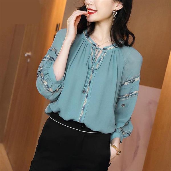 elegant lace up summer womens shirt design retro embroidery three quarter sleeve loose casual work blouse, White
elegant lace up summer womens shirt design retro embroidery three quarter sleeve loose casual work blouse, White