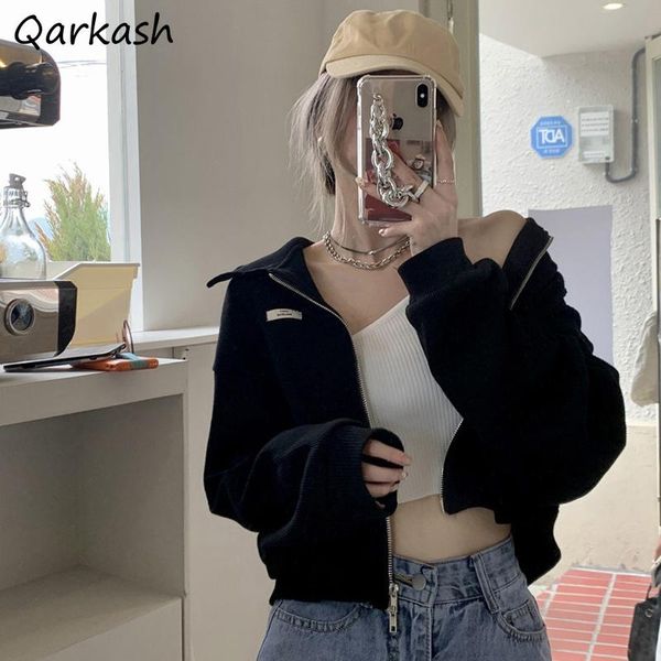 women's jackets cropped women zipper solid simple turn down collar casual outwear students tender basic ulzzang all-match spring classi, Black;brown
women's jackets cropped women zipper solid simple turn down collar casual outwear students tender basic ulzzang all-match spring classi, Black;brown