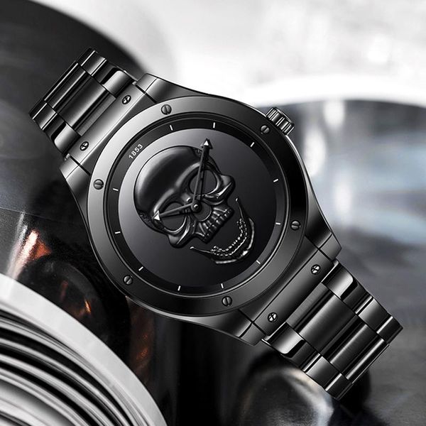 wristwatches 2021 lige classic black skull mens watches business watch men waterproof quartz clock man sport chronograph, Slivery;brown
wristwatches 2021 lige classic black skull mens watches business watch men waterproof quartz clock man sport chronograph, Slivery;brown