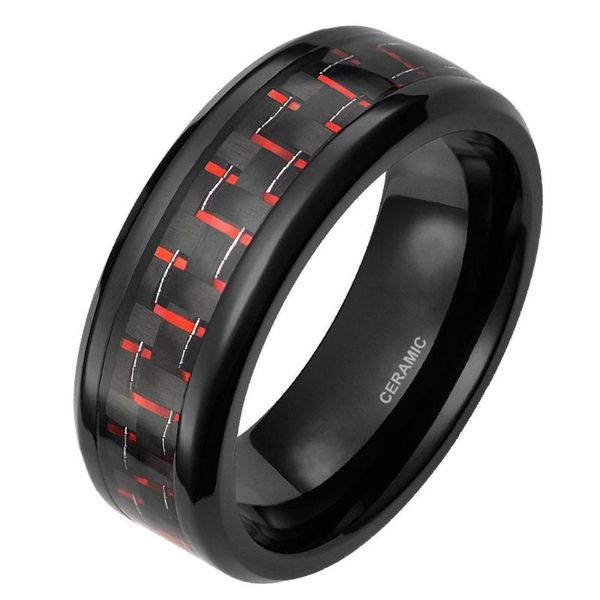 8mm black ceramic ring men red carbon fiber inlay engagement rings wedding band women comfort fit male anel masculino cluster, Golden;silver
8mm black ceramic ring men red carbon fiber inlay engagement rings wedding band women comfort fit male anel masculino cluster, Golden;silver