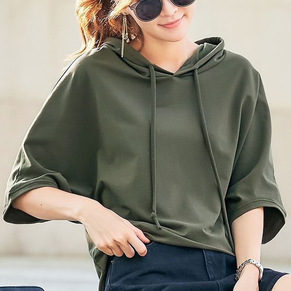 t-shirt 2020 summer new women's hooded army green half sleeve t-shirt korean loose top, White
t-shirt 2020 summer new women's hooded army green half sleeve t-shirt korean loose top, White