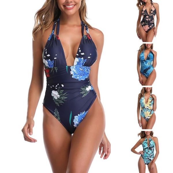 one-piece suits women boho floral bikini swimsuit halter backless ruched monokini k3nc
one-piece suits women boho floral bikini swimsuit halter backless ruched monokini k3nc