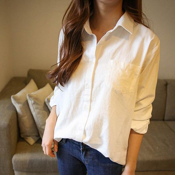 women's blouses & shirts oversized korean women elegant fashion office lady casual button solid plus size clothing turn-down collar, White
women's blouses & shirts oversized korean women elegant fashion office lady casual button solid plus size clothing turn-down collar, White
