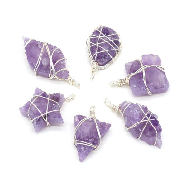charms natural stone pendant semi-precious winding line irregular amethyst for jewelry making diy necklace bracelet accessories, Bronze;silver
charms natural stone pendant semi-precious winding line irregular amethyst for jewelry making diy necklace bracelet accessories, Bronze;silver
