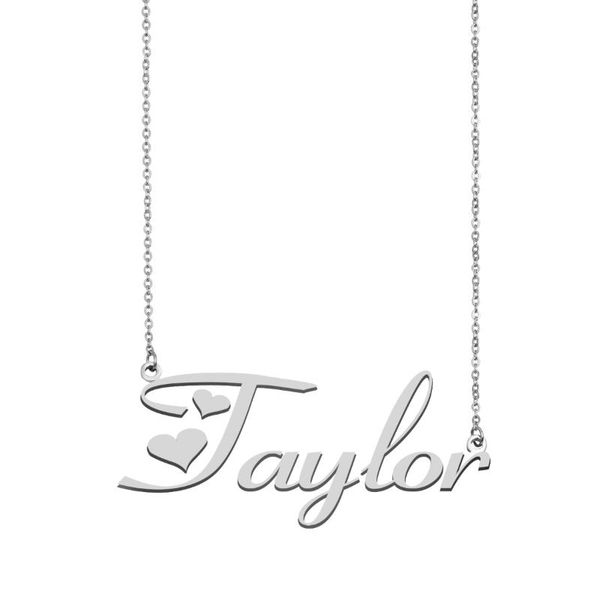 pendant necklaces taylor name necklace personalised stainless steel women choker 18k gold plated alphabet letter jewelry friends gift, Silver
pendant necklaces taylor name necklace personalised stainless steel women choker 18k gold plated alphabet letter jewelry friends gift, Silver
