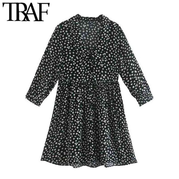 women chic fashion floral print mini dress vintage v neck three quarter sleeve female dresses vestidos mujer 210507, Black;gray
women chic fashion floral print mini dress vintage v neck three quarter sleeve female dresses vestidos mujer 210507, Black;gray