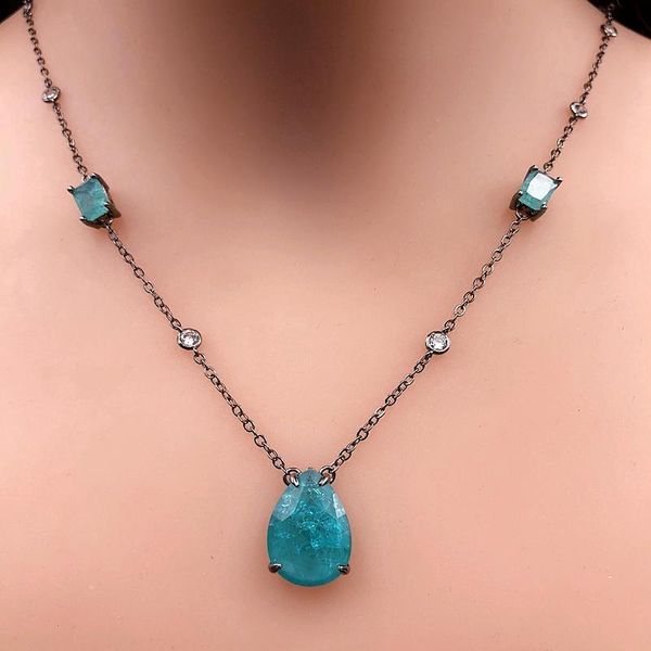 chains green water drop pendant necklace for women cubic zirconia chain crystal glass stone fashion wedding jewelry wholesale, Silver
chains green water drop pendant necklace for women cubic zirconia chain crystal glass stone fashion wedding jewelry wholesale, Silver