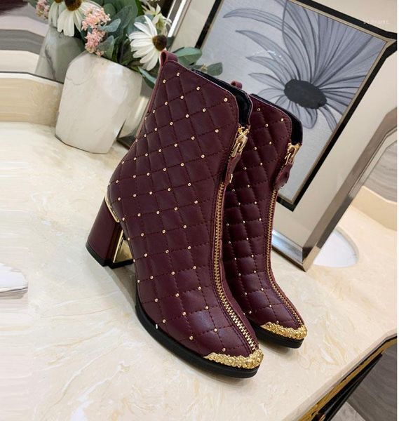 boots bead woman metallic toe shoes plaid zapatos de mujer zipper front botas chunky high heels luxury ladies1, Black
boots bead woman metallic toe shoes plaid zapatos de mujer zipper front botas chunky high heels luxury ladies1, Black