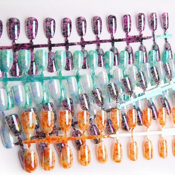 colors painted sequins fake nails flat head press on artificial false uv nail art decoration tool tips1, Red;gold
colors painted sequins fake nails flat head press on artificial false uv nail art decoration tool tips1, Red;gold