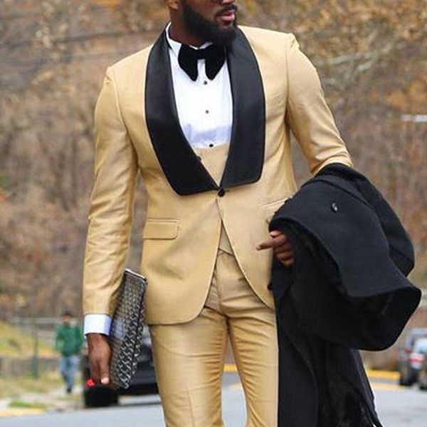 men's suits & blazers khaki slim fit men for wedding tuxedo prom tailor made 3 piece groom suit black lapel male set jacket vest with p, White;black
men's suits & blazers khaki slim fit men for wedding tuxedo prom tailor made 3 piece groom suit black lapel male set jacket vest with p, White;black
