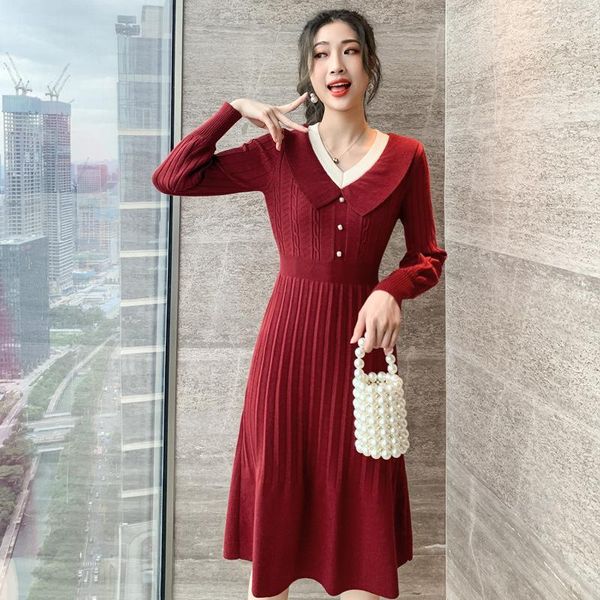 casual dresses sweet knitted dress women v neck long sleeve autumn winter sweater girls fashion party vestidos, Black;gray
casual dresses sweet knitted dress women v neck long sleeve autumn winter sweater girls fashion party vestidos, Black;gray