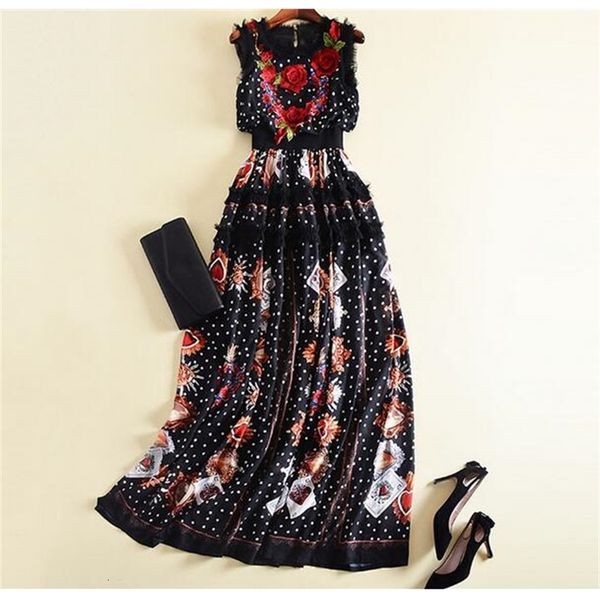 runway dresses europe and the united states catwalk models three-dimensional embroidery flowers fungus printed silk blend dress bof8, Black
runway dresses europe and the united states catwalk models three-dimensional embroidery flowers fungus printed silk blend dress bof8, Black