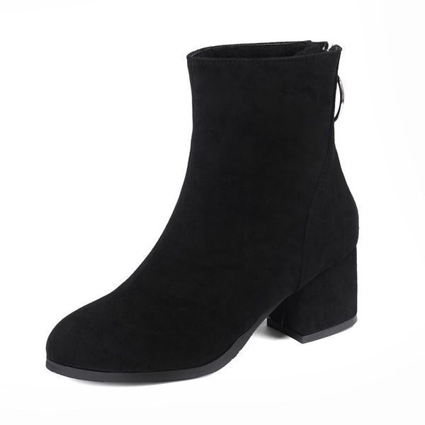 boots autumn models with thick ins net red flock ankle wild round toe high-heeled zip fashion women's size33-43, Black
boots autumn models with thick ins net red flock ankle wild round toe high-heeled zip fashion women's size33-43, Black