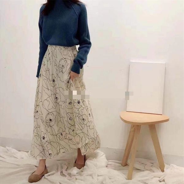 spring arrival all match vintage skirt floral faldas largas elegantes irregular 4 colors available 210527, Black
spring arrival all match vintage skirt floral faldas largas elegantes irregular 4 colors available 210527, Black
