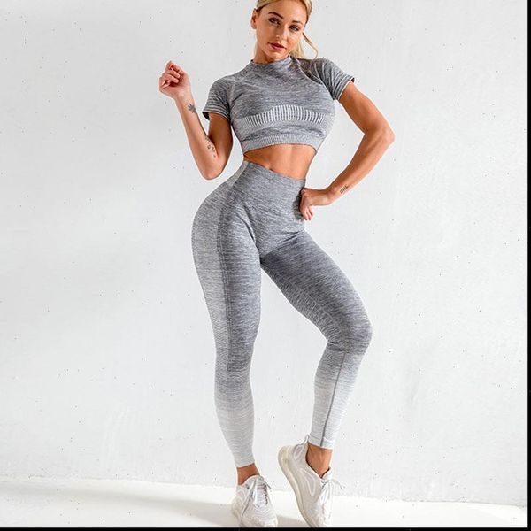 fitness knit sets workout womens tracksuits stripe patchwork o neck push up high waist nylon gray female trousers set
fitness knit sets workout womens tracksuits stripe patchwork o neck push up high waist nylon gray female trousers set