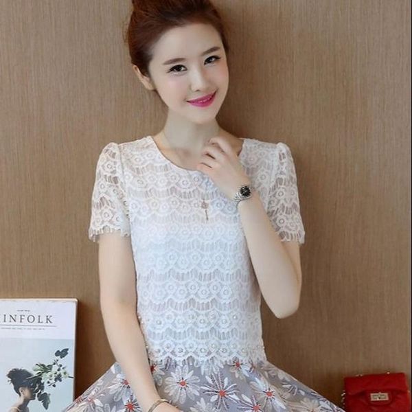 women's blouses & shirts short-sleeved lace shirt all-match blouse 2021 summer fashion korean sweet chiffon casual, White
women's blouses & shirts short-sleeved lace shirt all-match blouse 2021 summer fashion korean sweet chiffon casual, White