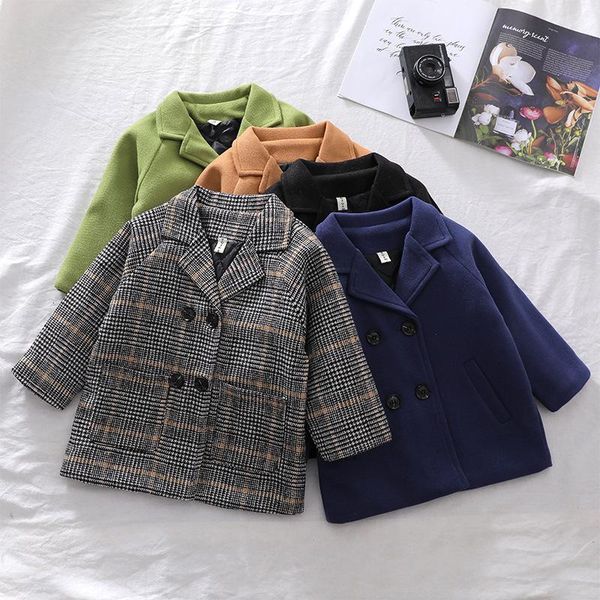 jackets 2021 2-7y toddler boy girl winter fall coats korean style plaid print/solid double-breasted long cardigan children outwear, Blue;gray
jackets 2021 2-7y toddler boy girl winter fall coats korean style plaid print/solid double-breasted long cardigan children outwear, Blue;gray