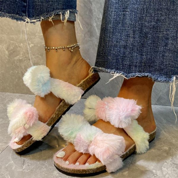 women fur slippers winter women's bowtie flats ladies leopard short plush slides female open toe footwear woman shoes plus size, Black
women fur slippers winter women's bowtie flats ladies leopard short plush slides female open toe footwear woman shoes plus size, Black