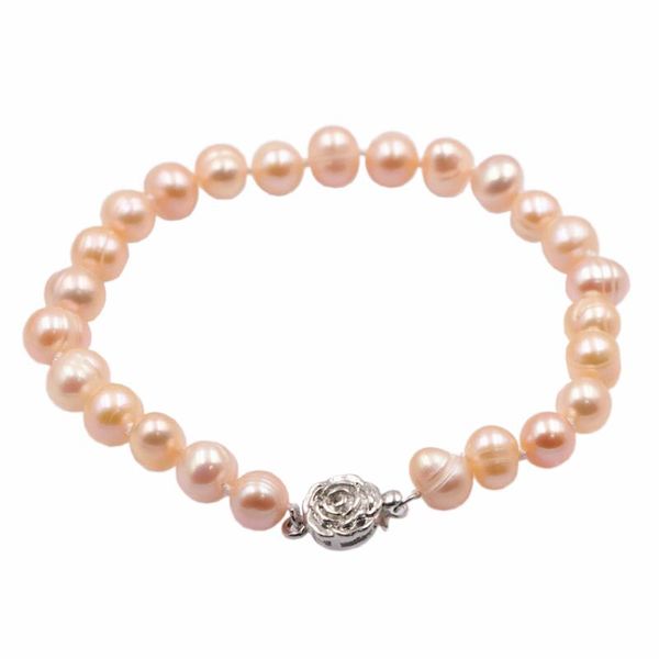 charm bracelets 2021 natural pearl beads bracelet bangle 7-8mm lovely rose flowers clasp wrist female fashion orange jewelry 7.5" a755, Golden;silver
charm bracelets 2021 natural pearl beads bracelet bangle 7-8mm lovely rose flowers clasp wrist female fashion orange jewelry 7.5" a755, Golden;silver