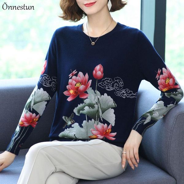 women's sweaters print women's autumn chinese style women clothing pullover long sleeve femme plus size knitted sweater, White;black
women's sweaters print women's autumn chinese style women clothing pullover long sleeve femme plus size knitted sweater, White;black