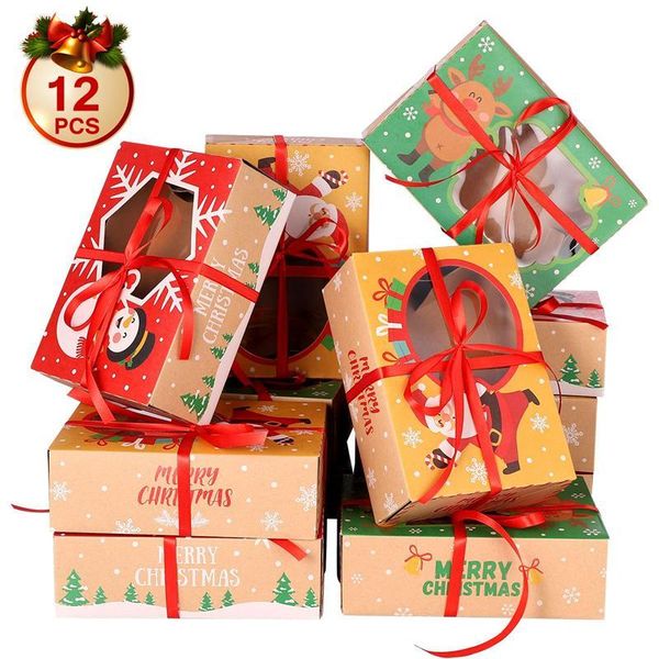 gift wrap pretyzoom 12pcs christmas cookie boxes kraft paper with 1 roll/22m ribbons candies for party holidays
gift wrap pretyzoom 12pcs christmas cookie boxes kraft paper with 1 roll/22m ribbons candies for party holidays