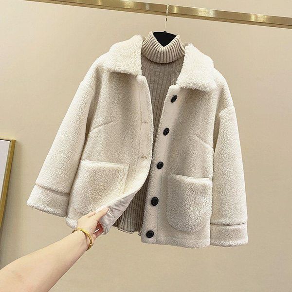 women's fur & faux luck a winter thicken warm teddy jacket coat women casual fashion lamb overcoat fluffy cozy loose lady outerwears f9, Black
women's fur & faux luck a winter thicken warm teddy jacket coat women casual fashion lamb overcoat fluffy cozy loose lady outerwears f9, Black