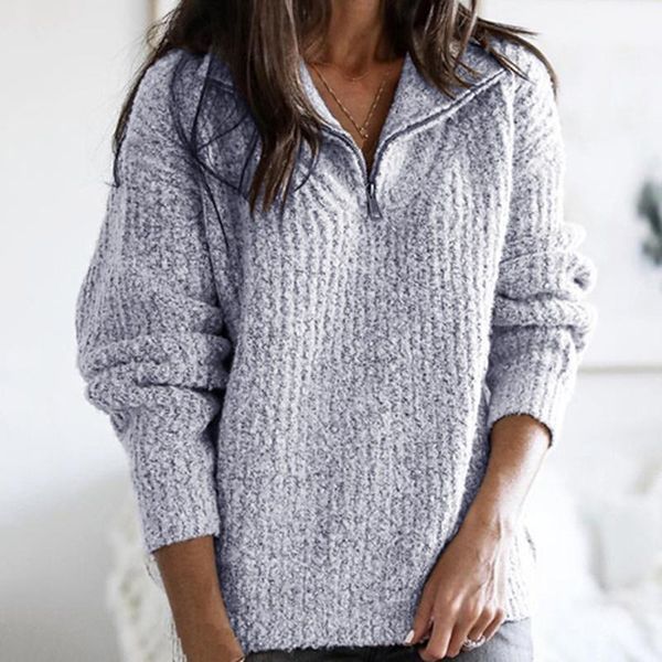 women's sweaters zipper turn-down collar sweater women 2021 winter autumn christmas fashion vintage pull femme hiver, White;black
women's sweaters zipper turn-down collar sweater women 2021 winter autumn christmas fashion vintage pull femme hiver, White;black