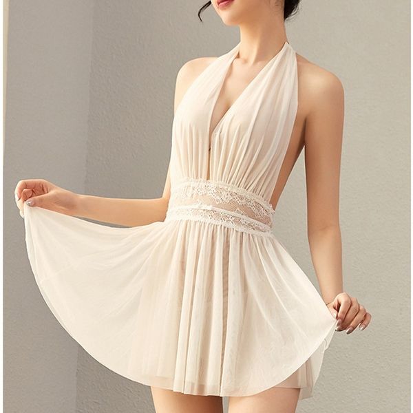 yixiangman summer women brassiere nightclub gauze white hip wrap suspender skirt fun pajamas, Black;white
yixiangman summer women brassiere nightclub gauze white hip wrap suspender skirt fun pajamas, Black;white