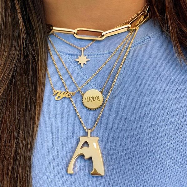 pendant necklaces fashion 26 letters necklace for woman cute gold color vintage charm minimalism alloy round wedding jewelry, Silver
pendant necklaces fashion 26 letters necklace for woman cute gold color vintage charm minimalism alloy round wedding jewelry, Silver