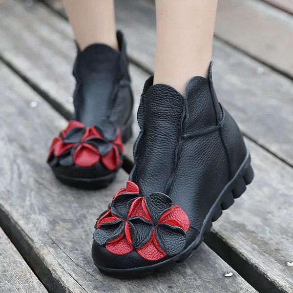 boots ethnic style short women's flat-bottomed casual leather handmade soft-soled comfortable shoes, Black
boots ethnic style short women's flat-bottomed casual leather handmade soft-soled comfortable shoes, Black