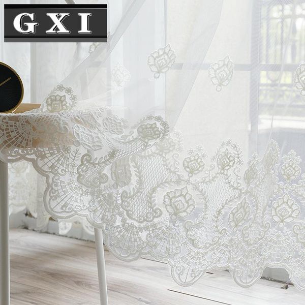 europe white lace tulle embroidered voile sheer curtain panels for living room bedroom sliding glass door window screen & drapes
europe white lace tulle embroidered voile sheer curtain panels for living room bedroom sliding glass door window screen & drapes