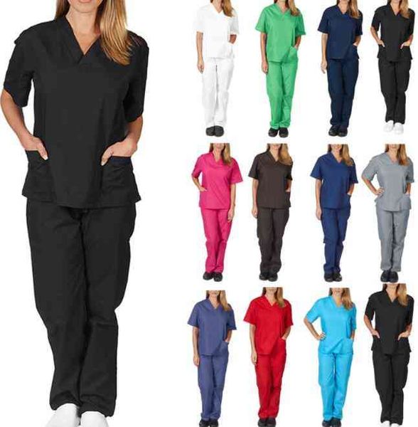 wholesale customized womens sets nurse uniform new solid color pocket v-neck nursing work y1028, Gray
wholesale customized womens sets nurse uniform new solid color pocket v-neck nursing work y1028, Gray