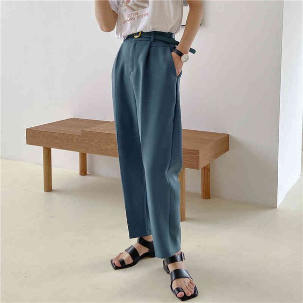 retro british suit pants solid loose trousers plus size casual high waist pencil pants women bottoms with belt 210515, Black;white
retro british suit pants solid loose trousers plus size casual high waist pencil pants women bottoms with belt 210515, Black;white