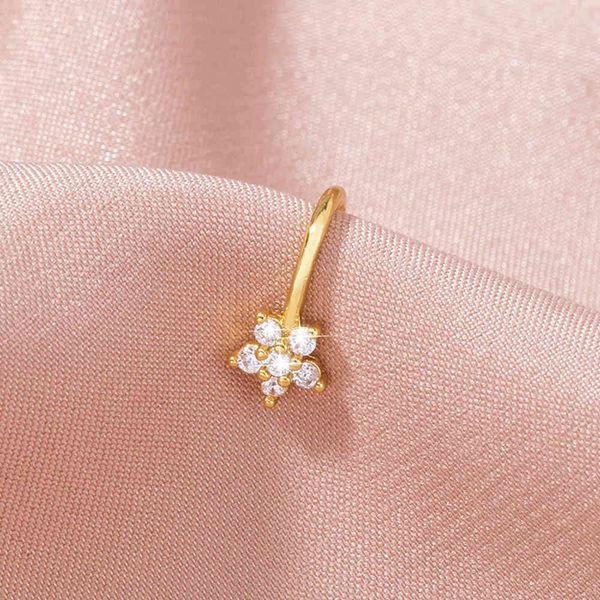 selling new micro inlaid zircon ring metal u-shaped star nose personalized simple non porous puncture jewelry, Silver
selling new micro inlaid zircon ring metal u-shaped star nose personalized simple non porous puncture jewelry, Silver
