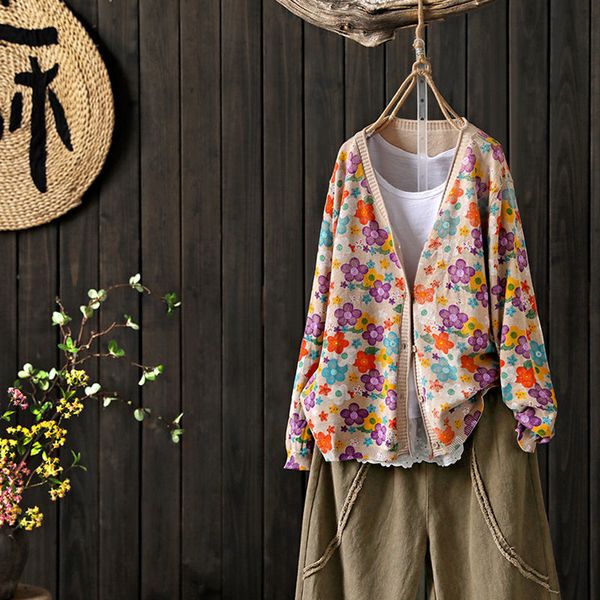 women's sweaters retro women's sweater spring and autumn korean version loose lazy knit printing cardigan women winter q39t, White;black
women's sweaters retro women's sweater spring and autumn korean version loose lazy knit printing cardigan women winter q39t, White;black