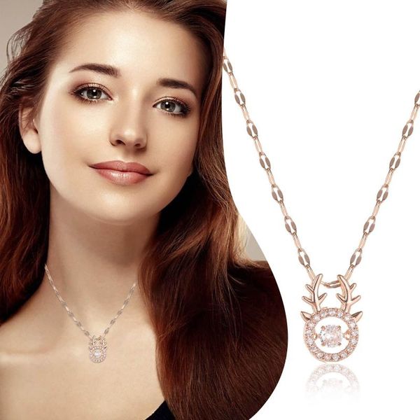 pendant necklaces 2021 ladies s fashion accessories gold deer necklace luxurious twinkling heart beating collarbone chain, Silver
pendant necklaces 2021 ladies s fashion accessories gold deer necklace luxurious twinkling heart beating collarbone chain, Silver