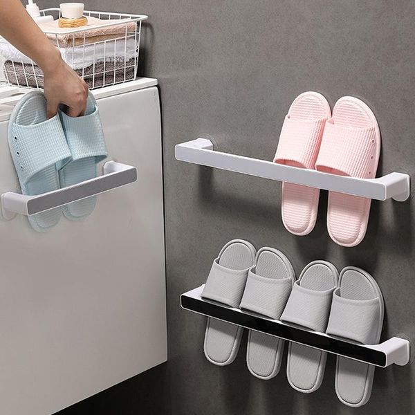 bathroom shoe rack slippers wall mounted punch organizer self adhesive storage towel racks hooks & rails
bathroom shoe rack slippers wall mounted punch organizer self adhesive storage towel racks hooks & rails