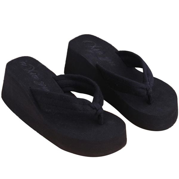 slippers 40gc summer soft women wedge sandals thong flip flops platform beach, Black
slippers 40gc summer soft women wedge sandals thong flip flops platform beach, Black