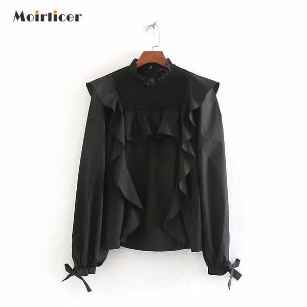 women's blouses & shirts women sweet solid ruffled bow tie long sleeve collar black preppy style cute casual blusas, White
women's blouses & shirts women sweet solid ruffled bow tie long sleeve collar black preppy style cute casual blusas, White