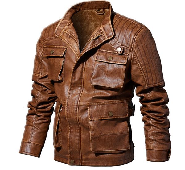 men's designer pu stand collar long sleeve mens coats winter thick man jackets with zipper casual homme outerwear, Black;brown
men's designer pu stand collar long sleeve mens coats winter thick man jackets with zipper casual homme outerwear, Black;brown