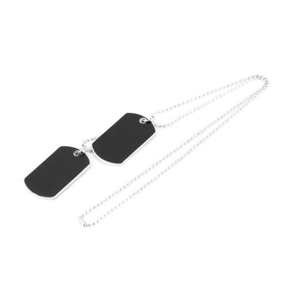 pendant necklaces nightclub black double dog tags beads chain necklace for men europe and the united states style selling jewelry, Silver
pendant necklaces nightclub black double dog tags beads chain necklace for men europe and the united states style selling jewelry, Silver