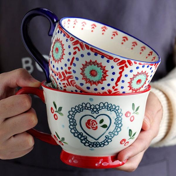 mugs household creative ceramic cup coffee milk mug with handle breakfast cereal tea water big tripe
mugs household creative ceramic cup coffee milk mug with handle breakfast cereal tea water big tripe