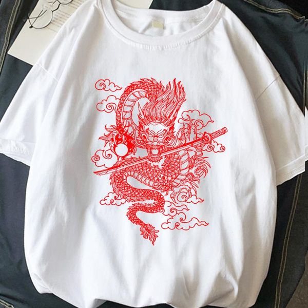 women's t-shirt 2021 cotton dragon casual hip hop drop print korean style aesthetic clothes oversize gothic, White
women's t-shirt 2021 cotton dragon casual hip hop drop print korean style aesthetic clothes oversize gothic, White